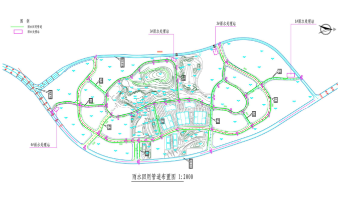 [重庆]国内首个生态科技智能大数据文化产业园景观规划设计方案-雨水回用管道设计