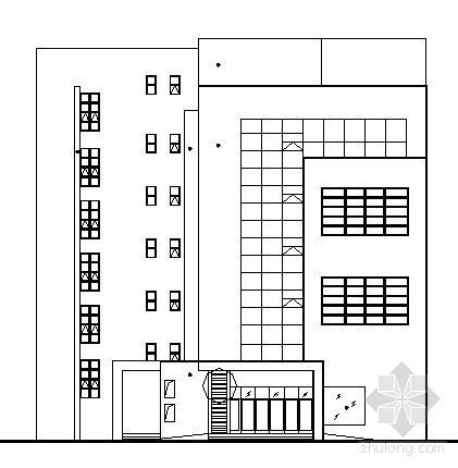 高层住院楼设计方案图纸资料下载-某中医院五层住院楼建筑方案图