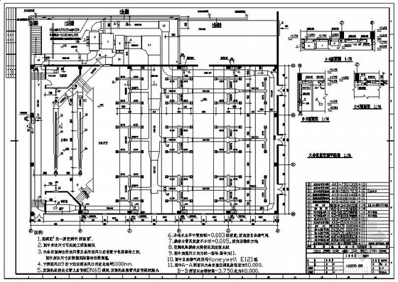 su会议室模型下载资料下载-某行政中心会议室空调平面图