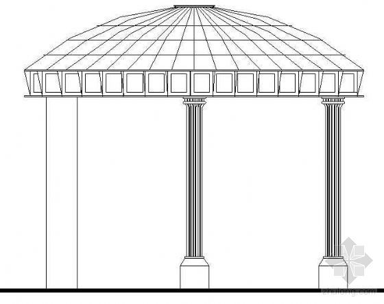 欧式穹顶凉亭资料下载-穹顶凉亭建筑结构详图