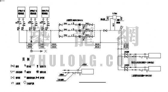 中央空调冷冻水系统流程图资料下载-某制冷设备公司中央空调水系统流程图