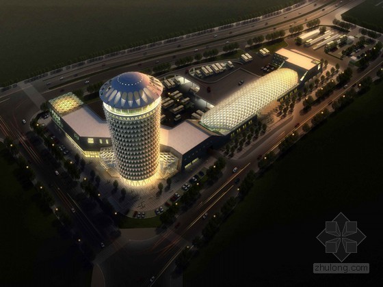 上海港客运中心资料下载-客运中心建筑3D模型下载
