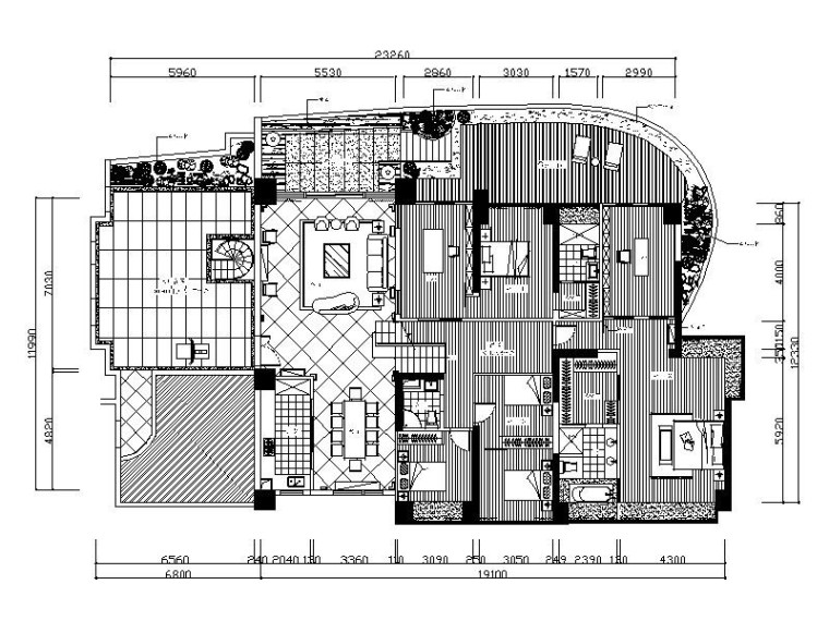成都住宅效果图资料下载-[成都]上市公司设计别墅室内设计施工图（含效果图）