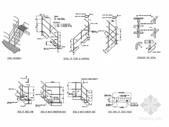 钢支架结构图资料下载-韩国锅炉支架结构图