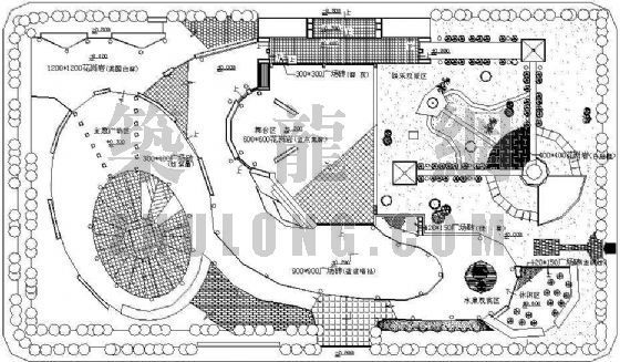 小游园景观剖面图资料下载-外交部小广场景观设计图