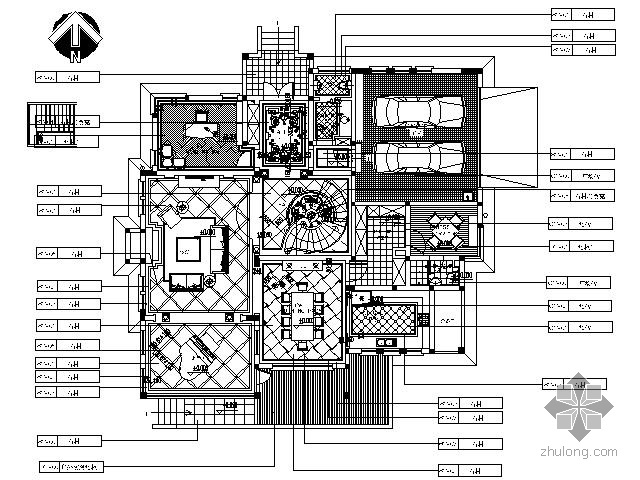 古典风格建筑效果图资料下载-[上海]新古典风格别墅施工图（含效果）