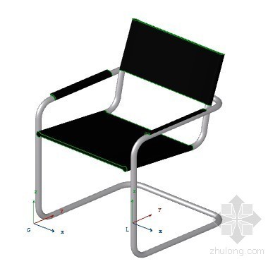 布艺躺椅摇摇椅资料下载-休闲椅 ArchiCAD模型