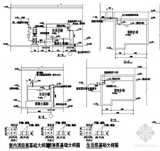 不锈钢水泵cad资料下载-非自灌式水泵房设计