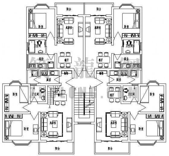 一梯三户户型平面设计资料下载-8张实用户型平面设计方案