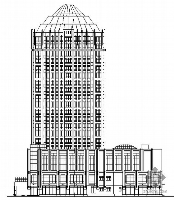 300平米二层建筑设计图资料下载-[南洋]某国际二十层商城建筑施工图