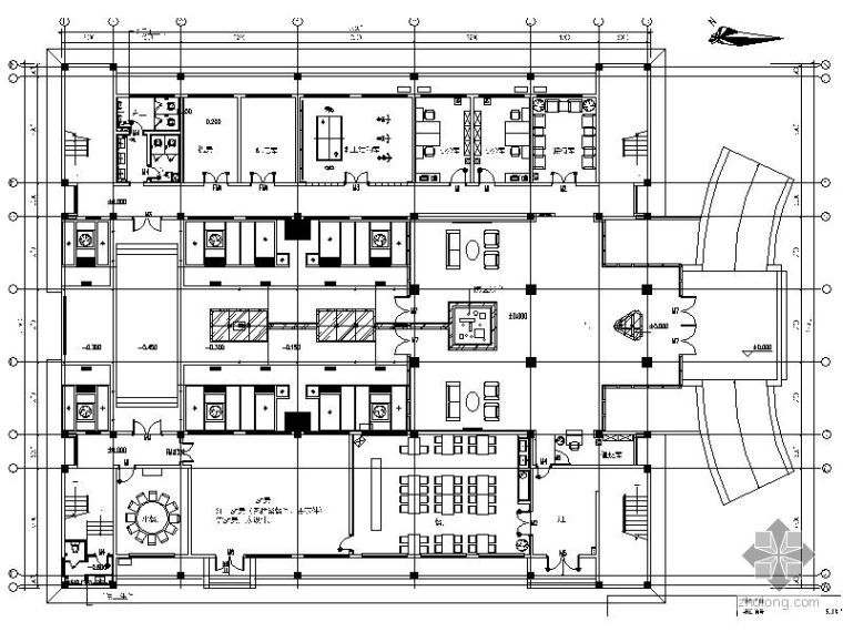 800平米餐厅CAD图资料下载-生活垃圾焚烧厂室内精装修工程图