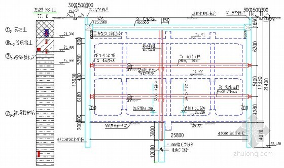 地铁车站及区间土建工程施工组织设计263页（矿山法   明挖法）-车站标准段结构断面 