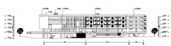 [深圳]多层简洁有力型生物研究中心建筑设计方案文本-多层简洁有力型生物研究中心建筑剖面图