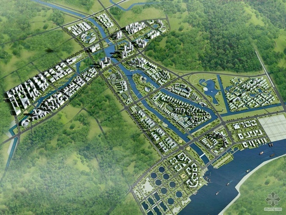 中轴线城市规划资料下载-[广州]某河沿岸及城市中轴线城市设计