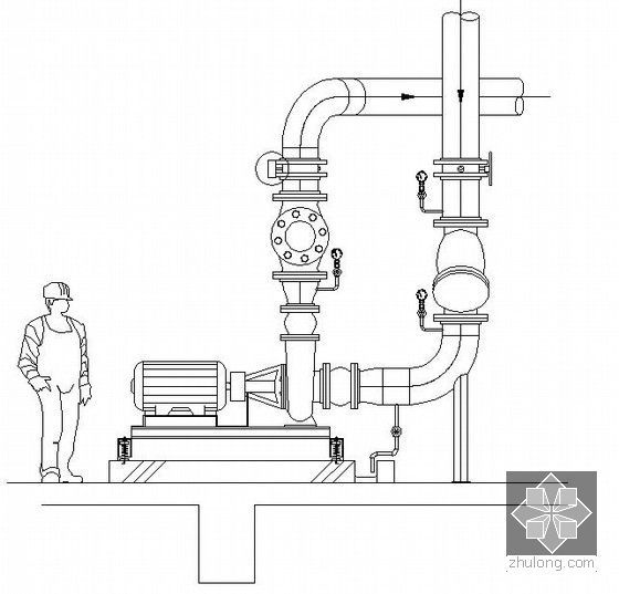 暖通施工节点标准图集-水泵安装大样图