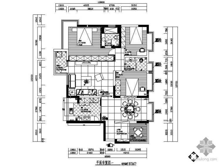 91平现代三居室内装修图资料下载-时尚现代三居室内装修图