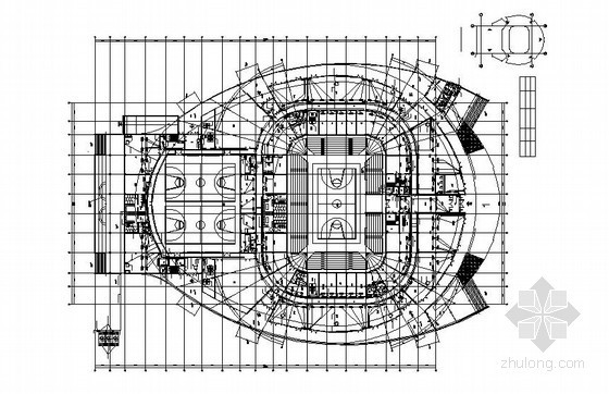[吉林]市级大型体育馆电气全套施工图（甲级院最新设计）-电力平面图 