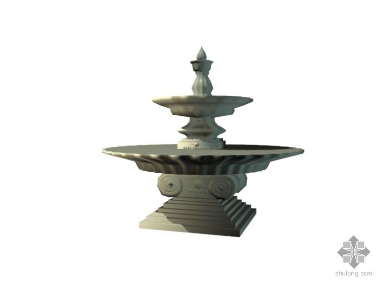 喷泉水帘3d模型下载资料下载-水池喷泉
