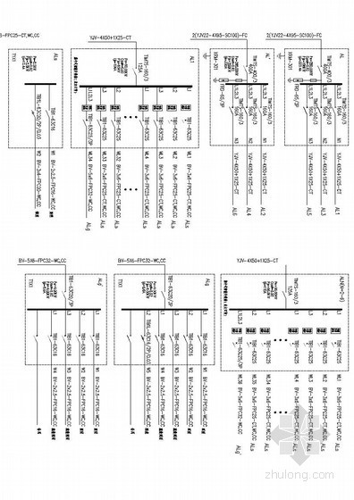 [江西]校区学生宿舍电气施工图-配电箱系统图 