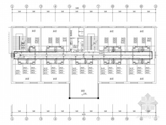 冷水机组施工方案设计资料下载-办公楼食堂建筑空调通风系统设计施工图（螺杆冷水机组）