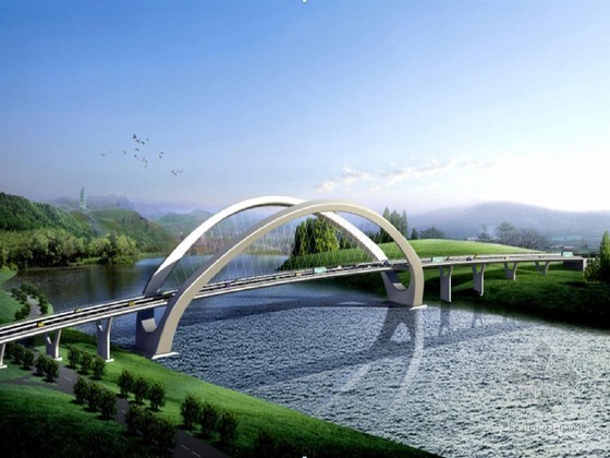10米跨径拱桥资料下载-[PPT]大跨径曲线梁非对称外倾拱桥钢结构设计