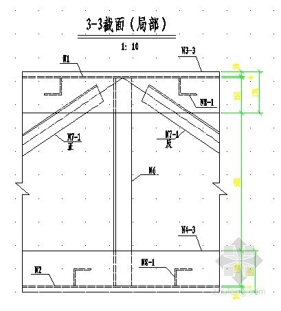 钢围堰CAD图资料下载-矩形双壁钢围堰第一节构造图