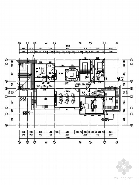 [新农村]三层独栋别墅建筑施工图（含效果图 推荐参考）-三层独栋别墅建筑平面图