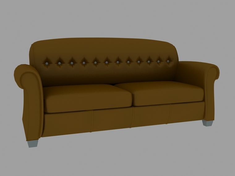 双人沙发3D模型下载-双人沙发