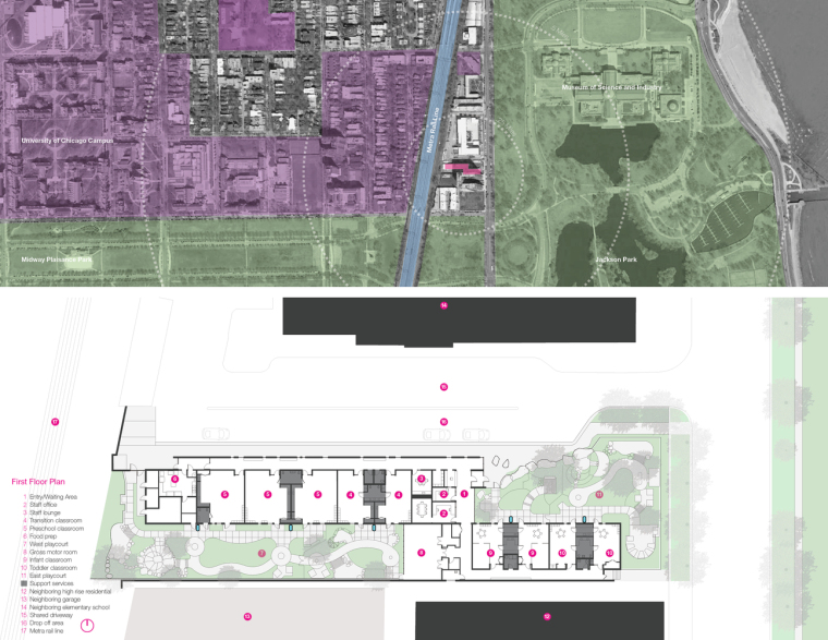 芝加哥大学岩石岛儿童发展中心-UChicago_Site_and_Floor_Plan