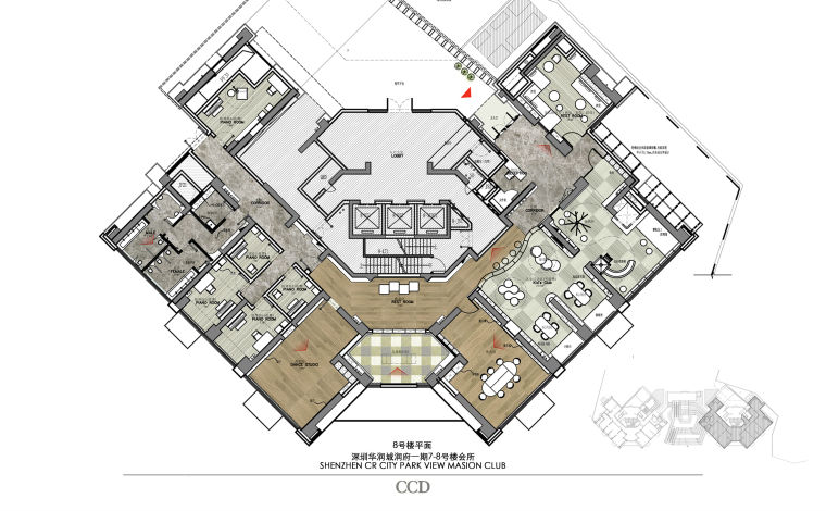 CCD新作-知名地产城润府一期某会所设计施工图-0014