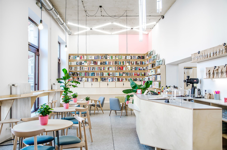 书店咖啡设计资料下载-现代混搭风——Kahawa咖啡书屋