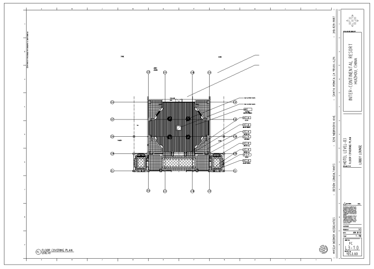 五层酒店工程建筑施工图纸资料下载-富力惠州洲际度假酒店大堂室内设计施工图纸