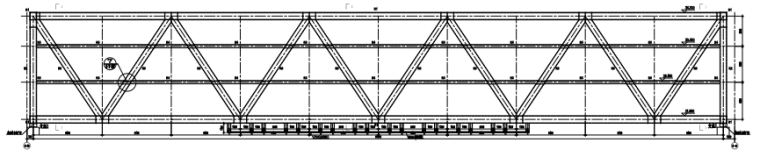 人行桥设计简图资料下载-某大跨度钢连桥减振及舒适度分析
