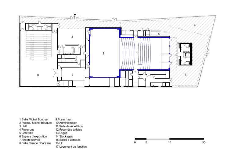 法国JacquesCarrat剧院-CAC_plan_RDC_1-500