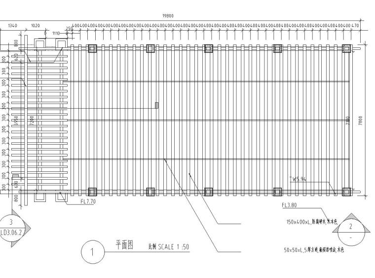 景观结构详图资料下载-车库钢结构廊架设计详图——泛亚景观 