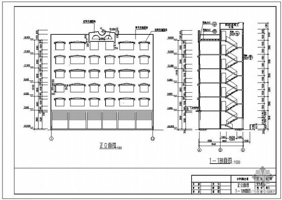 中学建筑结构图资料下载-某中学综合楼建筑结构图