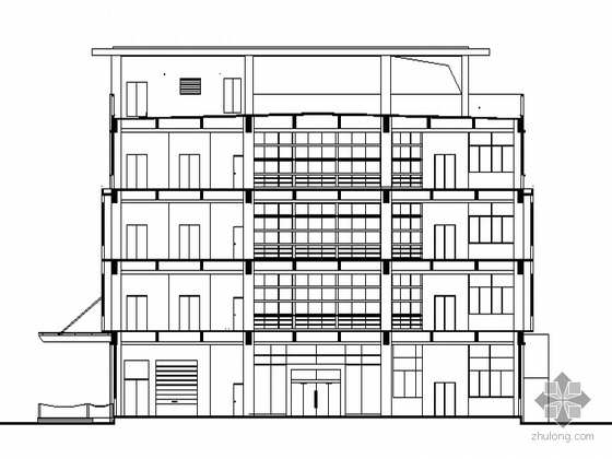 厂房建筑设计cad施工图资料下载-某四层厂房建筑设计施工图