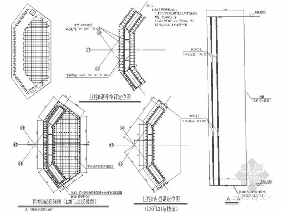 [广东]60层带斜撑巨柱钢骨混凝土框筒结构综合大厦结施（300米 CAD与PDF双版本）-巨柱B详图 
