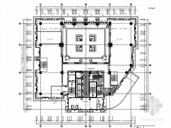 食堂现代风格资料下载-[四川]投资公司高档现代风格办公楼室内装修施工图