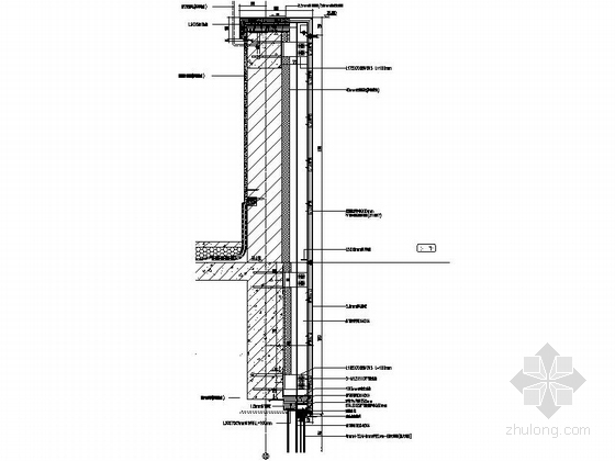 [浙江]肿瘤医院放疗中心及医技用房建筑幕墙施工图（2015年图纸）-肿瘤医院放疗中心及医技用房建筑幕墙大样图