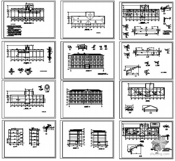 五层办公楼钢结构设计资料下载-某办公楼加层改造结构设计图
