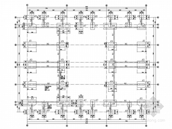 体育场看台dwg资料下载-单层钢结构小型体育场结构施工图