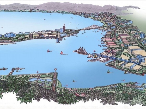 法国港口改建景观资料下载-[海南]绚丽港口段城市景观规划设计方案