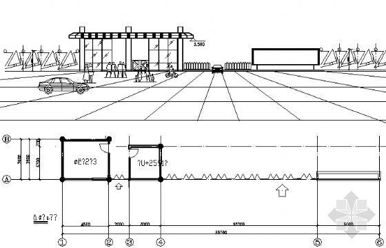 钢结构大门建筑施工图全套资料下载-大门建筑施工图2