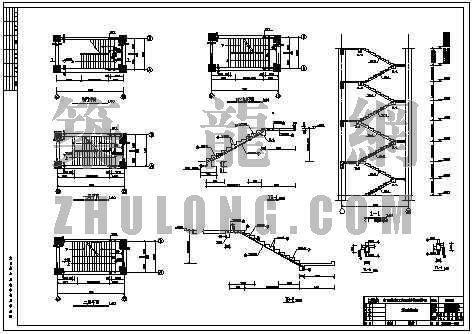 建筑空调板配筋图资料下载-楼梯三平台及梯板配筋图