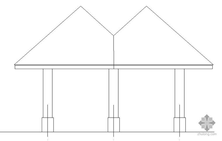 凉亭cad图资料下载-某小区某双顶凉亭施工图