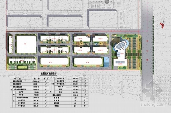 [威海]某产业科技园办公区规划单体设计方案（含PPT）-总平面图 