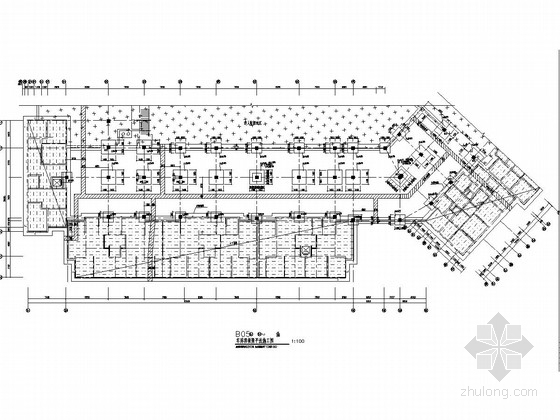 [新疆]地下一层框架结构车库结构施工图-车库顶板梁平法施工图 