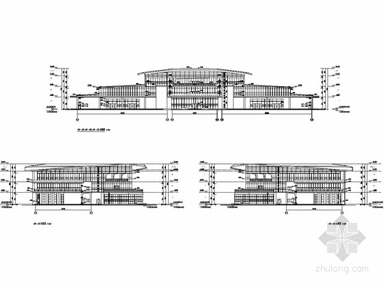 汽车站平面图CAD资料下载-汽车站外幕墙及屋顶钢结构造型施工图