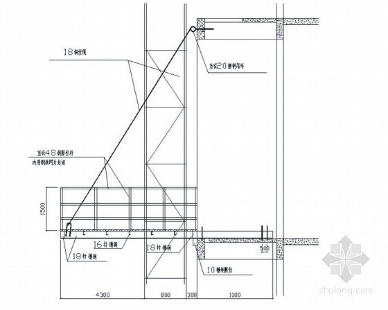 住宅悬挑卸料平台施工方案资料下载-[天津]高层商业住宅工程悬挑式卸料平台施工方案